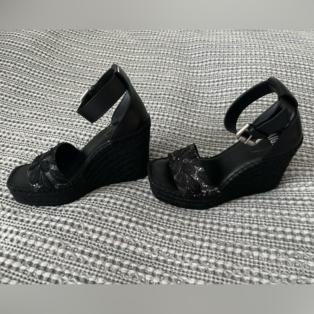 Paige Victoria Ankle Strap Leather Wedge Sandal
